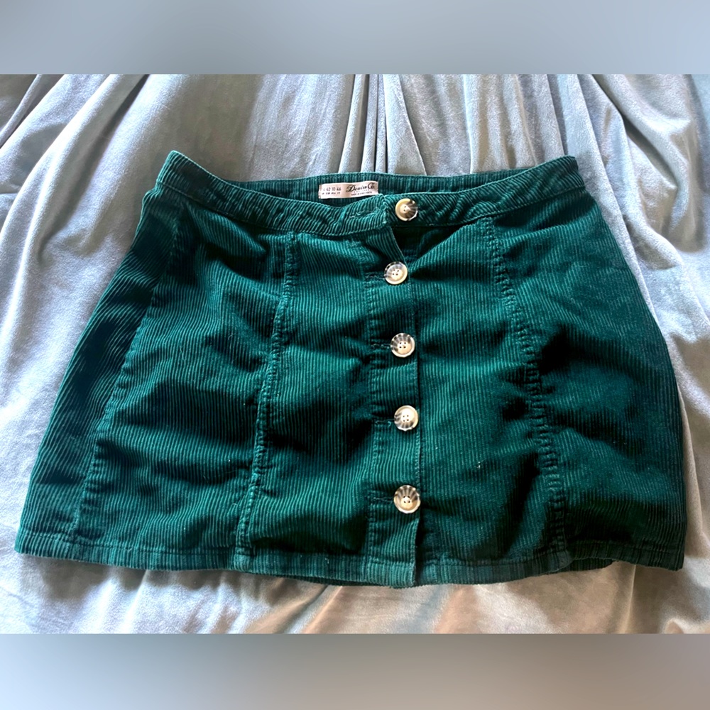 Denim co. Corduroy button up skirt